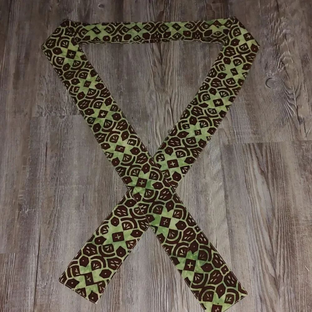 Green and brown 67" sash